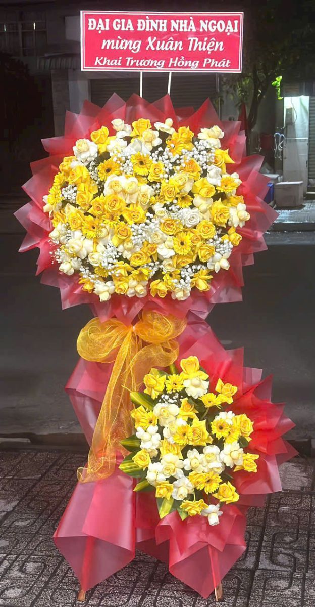 Lẵng hoa khai trương